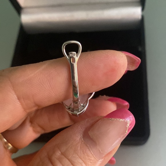 Pink quart silver 925’ earrings. - Picture 4 of 8